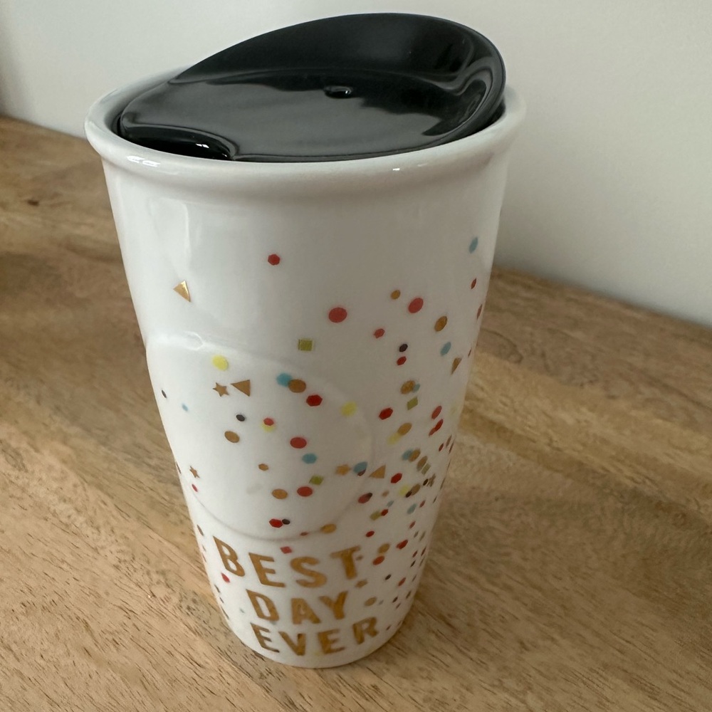 Best Day Ever Starbucks Ceramic Travel Mug